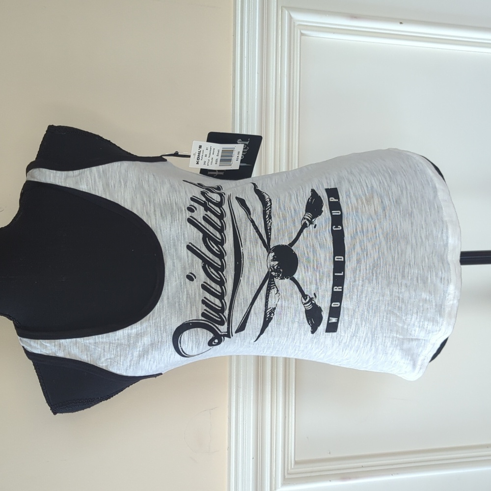 Harry Potter Womens White Razor Back Style Shirt, Quidditch World Cup Sz…‎